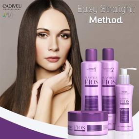 img 1 attached to 🛍️ Cadiveu - Home Care Set - Plastica Dos Fios Hair Smoothing Kit: Shampoo (300ml), Conditioner (300ml), Hair Treatment Mask (200ml), Hair Primer (110ml). (Set of 4)