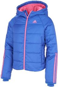 img 4 attached to 🧥 Детская пуховик с капюшоном Adidas для девочек: Стильная и функциональная одежда и активная одежда для девочек