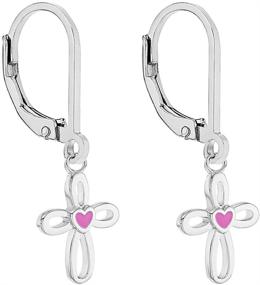 img 3 attached to Girls' Jewelry: Delicate Sterling Silver Heart Dangle Earrings