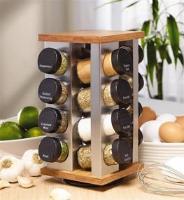 img 3 attached to Kamenstein Warner 16-Jar Revolving Spice Rack Organizer: Free Spice Refills for 5 Years!