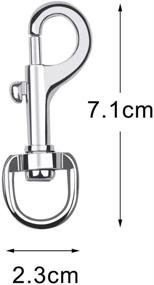 img 2 attached to 🐶 Pengxiaomei 10 Pcs 2.8 Inch Silver Swivel Snap Hooks – Heavy Duty Double End Trigger Snaps for Dog Leash, Water & Feed Buckets, Pet Hammocks, and More