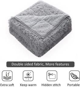 img 1 attached to Rtizon Weighted Blanket Fluffy Double Sided