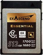 📸 exascend 512гб essential cfexpress карта тип b: высокоскоростное, 1,700мб/с совместимое хранилище для камер canon, nikon, panasonic и других логотип