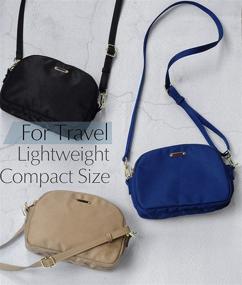 img 3 attached to Stylish Waterproof Crossbody Bag - Lightweight Nylon Shoulder Bag for Women - Ideal Travel Purse