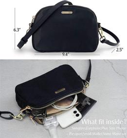 img 2 attached to Stylish Waterproof Crossbody Bag - Lightweight Nylon Shoulder Bag for Women - Ideal Travel Purse