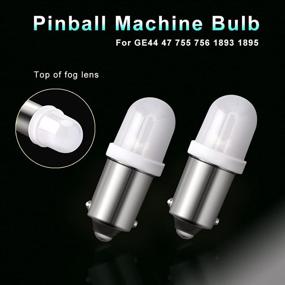 img 1 attached to 🔆 GE44 Bulb BA9S LED Bulb DC AC 6.3V 6V Nonpolarity for Pinball Machine Lights - White (Pack of 15)