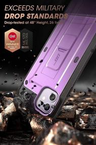 img 3 attached to 🦄 Supcase Unicorn Beetle Pro Series Case for iPhone 11 6.1 Inch (2019 Release) - Metallic Purple, Full-Body Rugged Design with Built-in Screen Protector & Holster