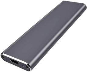 img 3 attached to 💽 Grey USB Type C M.2 SSD Enclosure - M.2 to USB 3.1 Gen 2 SSD Enclosure with UASP Support for 2230/2242/2260/2280, featuring Unique Cooling Fin Design and Two Cables