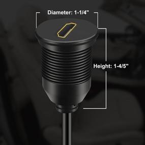 img 2 attached to 🔌 BATIGE 3 фут/HDMI Мужской кабель с возможностью подключения к женскому разъему, монтажной панелью для автомобиля, грузовика, лодки, мотоцикла на панели приборов