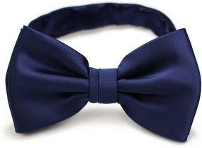 img 3 attached to 🎀 Add a Dapper Touch with BOWS N TIES Solid Color Pre Tied Bow Ties for Toddler Boys!