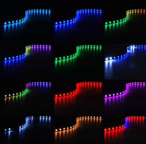 img 3 attached to 🌈 EZDIY-FAB Адресуемая RGB LED-лента для ПК - 2 штуки 40CM магнитная ARGB-лента с пультом дистанционного управления (совместимость с ASUS Aura Sync, Gigabyte Fusion, MSI Mystic Light Sync)