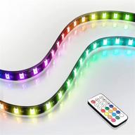 🌈 ezdiy-fab адресуемая rgb led-лента для пк - 2 штуки 40cm магнитная argb-лента с пультом дистанционного управления (совместимость с asus aura sync, gigabyte fusion, msi mystic light sync) логотип