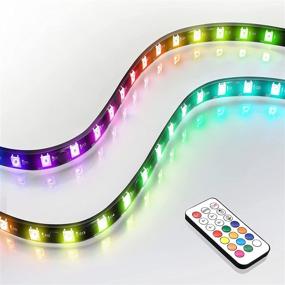 img 4 attached to 🌈 EZDIY-FAB Адресуемая RGB LED-лента для ПК - 2 штуки 40CM магнитная ARGB-лента с пультом дистанционного управления (совместимость с ASUS Aura Sync, Gigabyte Fusion, MSI Mystic Light Sync)