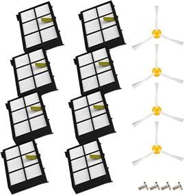 img 4 attached to 🔧 iRobot Roomba 800 900 Series Side Brushes and Hepa Filters Replenishment Kit - Replacement Parts for 805 860 880 890 980 960 870 871 981 985 Vacuum