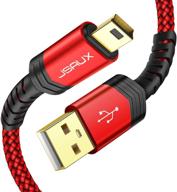 🔌 jsaux мини usb кабель 2-pack - 3.3ft и 6.6ft зарядный шнур для графических калькуляторов ti-84 plus ce, контроллера ps3, цифровой камеры, gps-приемника, автомобильного видеорегистратора. логотип