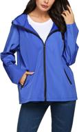 🌧️ avoogue women's lightweight packable raincoat with back zipper - waterproof jacket with hood and reflective elements логотип