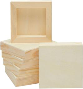 img 4 attached to DIY Crafts: Unfinished Wood Panels for Painting (4x4 in, Pack of 6)