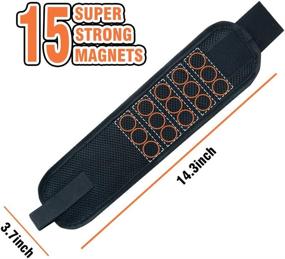 img 3 attached to 🔨 Magnetic Wristband with 15 Powerful Magnets, Ideal for Holding Screws, Nails, Drill Bits - Unique Tool Gift for Christmas, Birthdays, DIY Enthusiasts - Handyman, Father, Husband, Boyfriend, Him, Her