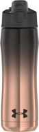 under armour chrome beyond 18oz: vacuum insulated stainless 🔥 steel water bottle in black/rose gold - ultimate hydration companion logo