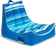 🏊 big joe captain's float 2.1 with cup holder, blurred stripe: perfect pool lounger for ultimate relaxation logo