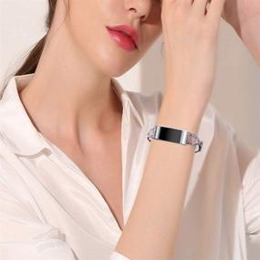 img 2 attached to Стильный синий ремешок Omter для Fitbit Charge 2 / Charge 2 Heart Rate - модный смоляной браслет для запястья для женщин и мужчин.