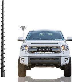 img 4 attached to 📡 Flexible Rubber Copper Core Antenna | VOFONO 13 Inch Spiral Antenna for 2000-2021 Toyota Tundra Tacoma | Car Wash Proof | Optimized FM/AM Reception
