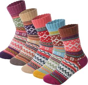 img 4 attached to 5 Pack Women's Winter Wool Socks - Warm, Thick, and Soft Women's Wool Socks for Cold Weather - Casual and Comfortable Boot Socks - Multicolor - Ideal for Christmas, Winter, and Birthdays