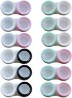 smanzu 12-pack contact lens case – bulk colorful soak storage box holder container logo