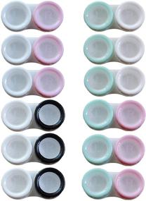 img 4 attached to Smanzu 12-Pack Contact Lens Case – Bulk Colorful Soak Storage Box Holder Container