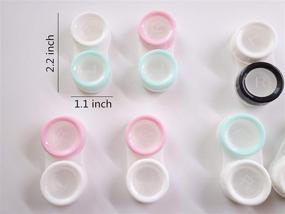 img 3 attached to Smanzu 12-Pack Contact Lens Case – Bulk Colorful Soak Storage Box Holder Container