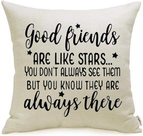 img 4 attached to Meekio Friendship Decorative Pillow Friends