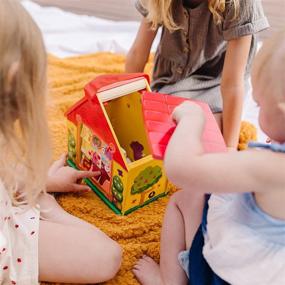 img 1 attached to 🏠 "Melissa & Doug Blue's Clues & You Wooden Take-Along House Shape Sorter: Занимательный набор игр с 8 элементами