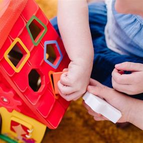 img 3 attached to 🏠 "Melissa & Doug Blue's Clues & You Wooden Take-Along House Shape Sorter: Занимательный набор игр с 8 элементами