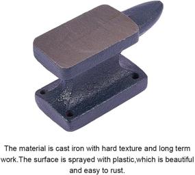 img 1 attached to PandaHall Elite Iron Horn Anvil Bench Block: 1 Pack, 1.15 Lb, Jewelry Making Essential, Black