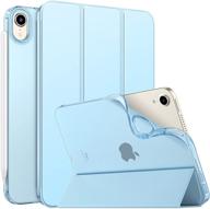 🔵 moko ipad mini 6 case 2021: translucent sky blue smart shell stand cover logo