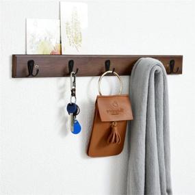 img 2 attached to 🧥 HOVEOX 20 Pcs Bronze Single Hooks Coat Wall Mounted Hangers: Heavy Duty, No Scratch Robe Hooks for Bath Kitchen Garage - Includes 40 Pcs Screws & a Free Screwdriver - Black