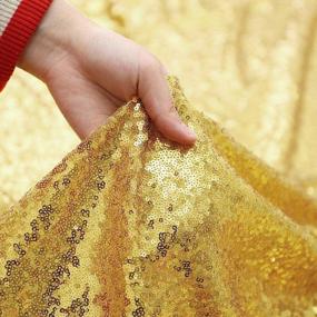 img 2 attached to 🎉 FECEDY Glitter Gold Sequin Table Runner - 2 Packs of 12 x 108inch - Perfect for Birthday, Wedding, Engagement, Bridal Shower, Baby Shower, Bachelorette, and Holiday Celebration Party Decorations