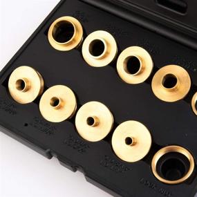img 2 attached to 🔧 O'SKOOL 10-Piece Brass Router Template Bushing Guide Set Compatible with Any Porter Cable Style Router Sub-Base