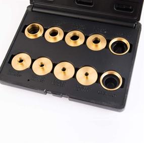 img 3 attached to 🔧 O'SKOOL 10-Piece Brass Router Template Bushing Guide Set Compatible with Any Porter Cable Style Router Sub-Base