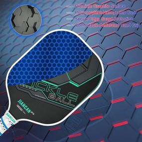 img 3 attached to Ansxiy Graphite Pickleball Paddles: Pro Set of 2 Lightweight Carbon Fiber Rackets + 4 Balls & Portable Bag - Polymer Soft Non-Slip Grip