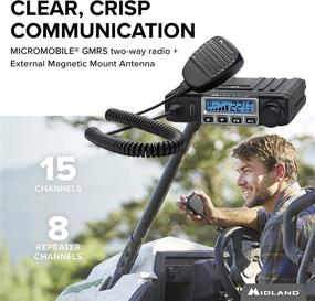 img 3 attached to 📻 Midland MXT115 GMRS MicroMobile Two-Way Radio - 15 Watt, 8 Repeater Channels, 142 Privacy Codes, NOAA Weather Scan + Alert & External Magnetic Mount Antenna - Single Pack (Black)