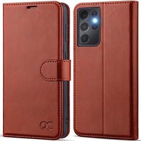 img 4 attached to 📱 Galaxy S21 Ultra 5G Wallet Case | OCASE PU Leather Flip Folio Case | Card Holders, RFID Blocking, Kickstand | Shockproof TPU Inner Shell | Phone Cover 6.8 Inch (2021) - Brown