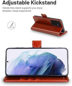 img 1 attached to 📱 Чехол-кошелек для Galaxy S21 Ultra 5G | OCASE кожаный флип-фолио чехол из PU-кожи | Держатели для карт, блокировка RFID, подставка | Ударопрочная внутренняя оболочка из ТПУ | Чехол для телефона 6,8 дюйма (2021) - коричневый