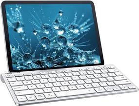 img 4 attached to 🔌 Fintie Gigapower Multi-Device Universal Wireless Bluetooth Keyboard with Foldable Stand - Silver - for iPad, Samsung, Surface Tablet, Smartphone, PC, MacBook, iOS, Android, Windows - Tablets, Phones