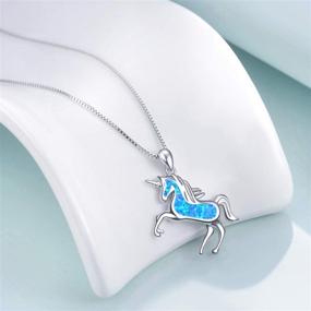 img 1 attached to LUHE Unicorn Necklace Sterling Unicorns