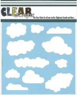 ☁️ clear scraps cssm6-cloud plastic film stencil - translucent cloud design, 6 x 6 inches logo