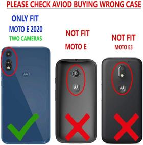 img 3 attached to 🔵 GORGCASE для Motorola Moto E (2020), Чехол Moto E7 - Защитное стекло с эффектом закалки, Военный класс, Антицарапин, 360° Вращающаяся Кольцо-Подставка - Полноценная защита, Совместимость с магнитным автомобильным креплением - Темно-синий.