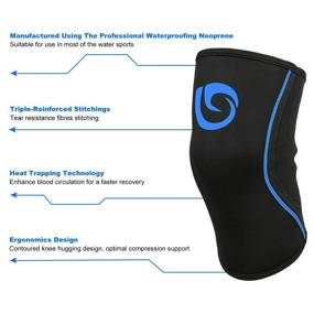 img 2 attached to 🌊 Nvorliy Waterproof Knee Compression Brace Support for Water Sports, Injury Recovery, Swimming, Scuba Diving, Surfing, Paddle Boarding, Kayaking - Sleeve, Fit Women & Men (Large)