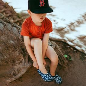 img 3 attached to Hiitave Non Slip Barefoot Toddler 👞 Little Boys' Outdoor Shoes: Ultimate Grip and Comfort