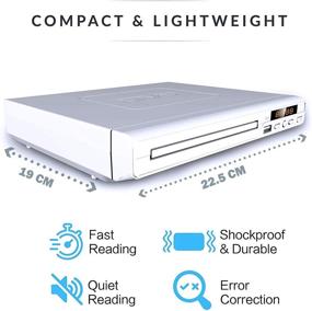img 1 attached to 📀 WIITHINK DVD Player with HDMI AV Output, Multi-Region, USB Port, White